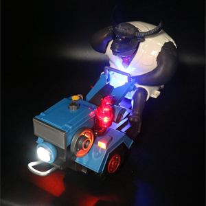 اسباب بازی ماشین چمن زن آبی و گاو باغبان MR.Cow Funny Tractor toy_اسباب بازی